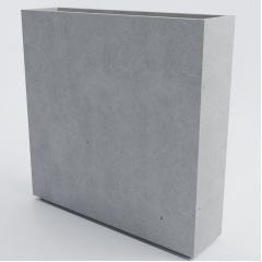 Вазон бетонный Барселона XL 100x100x25 см, уличный садовый Долина