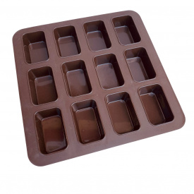 Форма силиконовая для выпечки Lessner Chef Choco 10251 квадратная 24,8х24,8х2,5 см Коричневый (22285)