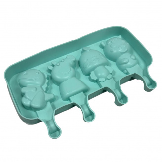 Форма силіконова для морозива і цукерок Stenson 4417 з силіконовою кришкою 21х13 см Бірюзовий (23626)