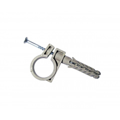 Обойма для труб і кабелю Polax D20-22 з ударним шурупом 50 шт. (37-075) Киев