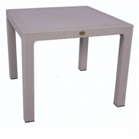 Садовий пластиковий стіл Олаф квадратний 90х90 см бежевий