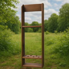 Подставка для шампуров деревянная на 6 штук держатель для хранения шампуров из дерева 69 х 20 х 7 см Ворожба