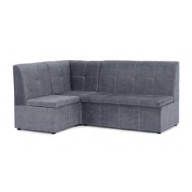 Кухонний куточок Турин (130 × 190 см, велюр, без билець, синьо-сірий) IMI