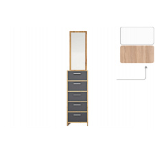 Тумба з дзеркалом NordicNest-4 (дуб сонома і німфея альба, 40х34х200 см)