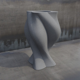 Вазон бетонный Эплио 90x50x30 см, уличный садовый Гранит