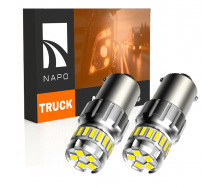 Комплект світлодіодних ламп Napo Truck 1156-4014-18+5smd 9-48V P21W 1156 BA15S 2 шт Білий (2476673008)