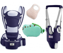 Хипсит Baby Carrier эрго-рюкзак кенгуру переноска 6 в 1 игрушка Пушин кот Дракон (vol-1885) Темно-синий