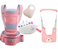 Хипсит эрго-рюкзак кенгуру переноска Baby Carrier 6 в 1 и игрушка Пушин кот Луна (vol-1911)