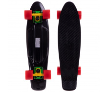 Скейтборд пластиковый Penny Original FISH 22in однотонная дека SP-Sport SK-401-5 черный-желтый-красный