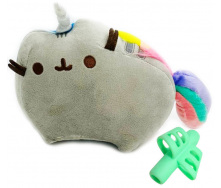 Мягкая игрушка кот-единорог радуга и насадка для письма S&T 18х15х12 см Разноцветный (vol-1749)