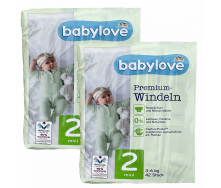 Дитячі одноразові підгузники Babylove Premium 2 mini ( 3-6 ) кг 84 шт