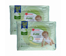 Дитячі підгузники Kruidvat Pure & Soft 4 (8-14 кг) 76 шт