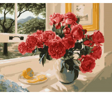 Картина за номерами Art Craft Троянди на підвіконні 40*50 см 12115-AC