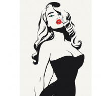 Картина за номерами Lady in black Art Craft 10060-AC 30х40 см
