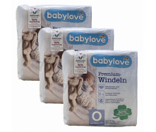 Підгузники Babylove Premium 0 newborn XS (до 3 кг) 72 шт