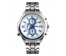 Годинник Skmei 9107 Silver White Dail BOX (9107BOXSW)