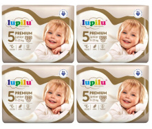 Підгузники Lupilu Premium Junior Розмір 5, Вага 11-23 кг, 156 шт (4 упаковки)