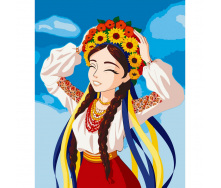 Картина за номерами Юна українка Art Craft 10056-AC 40х50 см