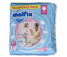 Підгузки-трусики Molfix 7 XX large 19+ кг 27 шт