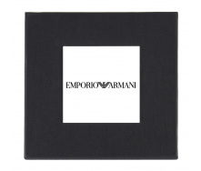 Подарункова упаковка - коробка для годинника Emporio Armani чорний з білим (IBW108-6)