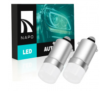 Комплект світлодіодних ламп Napo LED BA9S-3030-1smd T4W Ba9s 2 шт Білий (1175034368)