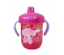 Поїльник дитячий Mega Zayka MGZ-0305 (Pink) Слоник 200 мл