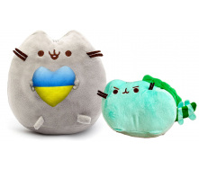 Набір м'яких іграшок S&T Pusheen cat 23х25 см та 12х15 см (vol-10450)