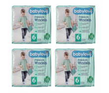 Дитячі одноразові підгузники Babylove Premium 6 xl (15-20) кг 128 шт