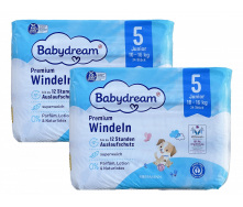 Дитячі одноразові підгузники Babydream 5 Junior 10-16 кг 68 шт