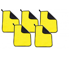 Набір мікрофібри двосторонньої Bluefield 40×30 см 5 шт Жовтий (Н050524-5)