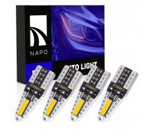 Комплект світлодіодних ламп Napo PRO T10-7020-2smd W5W T10 4 шт Білий (2495413482)