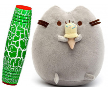 Комплект М'яка іграшка кіт з морозивом Pusheen cat і Антистрес іграшка Mokuru (vol-724)