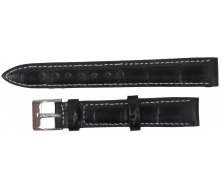 Ремінець для годинника зі шкіри Mykhail Ikhtyar 16 мм Чорний (S606-16S Black)