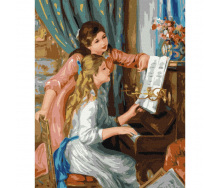 Картина за номерами Дві дівчини за фортепіано Pierre-Auguste Renoir Идейка KHO2664 40х50 см