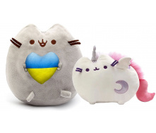 Набір м'яких іграшок S&T Pusheen cat 23х25 см та 12х15 см (vol-10454)