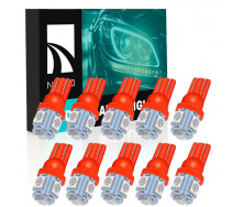 Комплект світлодіодних ламп Napo T10-5050-5smd W5W T10 10 шт Червоний (2510522863)