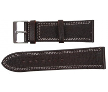 Ремінець для годинника Mykhail Ikhtyar шкіряний 24 мм Темно-коричневий (S529-24S dark brown)