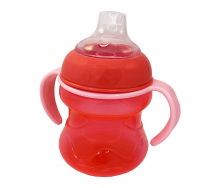 Поїльник з силіконовим носиком Mega Zayka MGZ-0304 (Pink) 200 мл