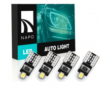 Комплект світлодіодних ламп Napo LED T10-3030-2smd W5W T10 4 шт Білий (2470561662)