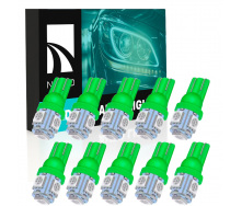 Комплект світлодіодних ламп Napo T10-5050-5smd W5W T10 10 шт Зелений (2510519427)