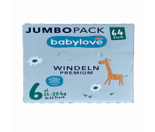 Дитячі підгузники Babylove Premium 6 15-20 кг 64 шт