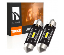Комплект світлодіодних ламп для вантажівок Napo Truck SJ-7020-1SMD 24V 39mm C5W C10W 2 шт Білий (2530977703)