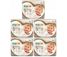 Підгузники Lupilu Premium Junior Розмір 5, Вага 11-23 кг, 195 шт (5 упаковок)