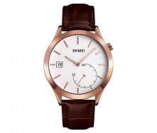 Чоловічий кварцовий годинник Skmei 1581 Prestige коричневий