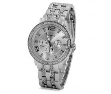 Наручний годинник жіночий Geneva 42 мм Silver (194)