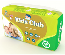 Дитячі підгузники Kids Club 3 Midi 4-9 кг 66 шт