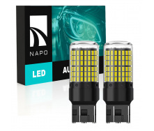Комплект світлодіодних ламп Napo LED 7443-3014-144smd W21/5W T20 7443 BAU15S 2 шт Білий (2519762071)