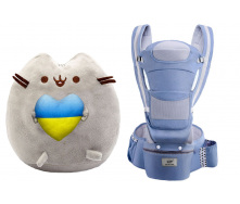 Комплект S&T М'яка іграшка Pusheen cat та Хіпсіт Baby Carrier 6в1 Multicolor (vol-10569)