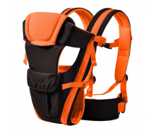 Сумка-кенгуру SUNROZ BP-14 Baby Carrier рюкзак для перенесення дитини Чорно-Помаранчевий (SUN0978)