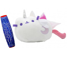 Комплект М'яка іграшка кіт місячний єдиноріг Pusheen cat і Антистрес іграшка Mokuru (vol-721)
